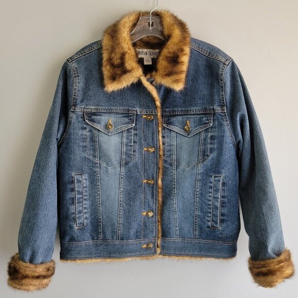Marvin Richards Jean Jacket w Faux Fur Lining